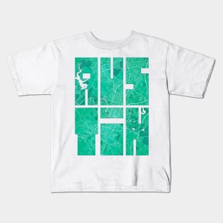 Austin, USA City Map Typography - Watercolor Kids T-Shirt